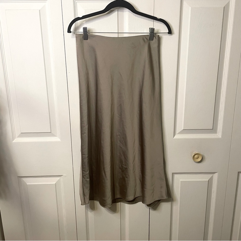J. Crew Brown Gwyneth Slip Skirt